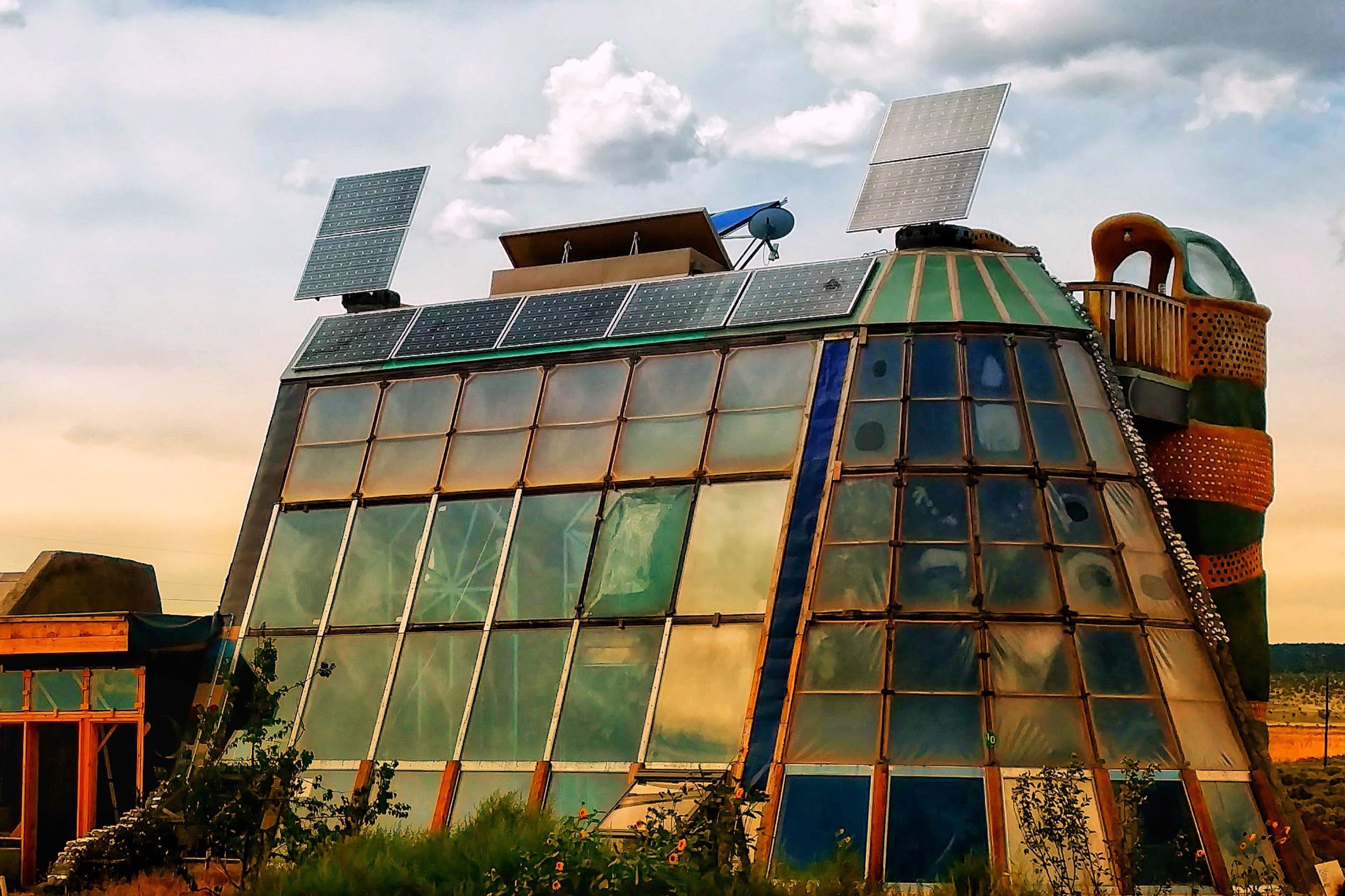 Earthship en Taos, Nuevo México.