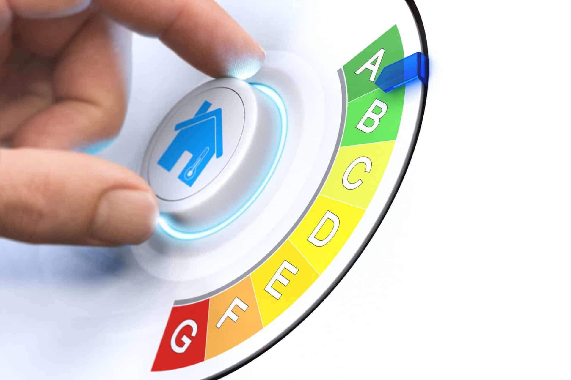 Etiquetas de eficiencia energética de una vivienda